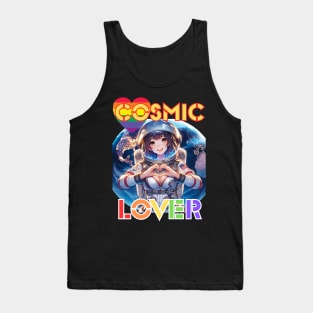 Kawaii, Anime Girl, Cosmic Lover  | Catsie Cat Tank Top